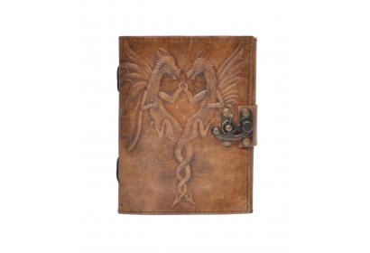 New Vintage Handmade Double Dragon Embossed Vintages Blank Paper Notebook Leather Journal Diary & Sketchbook